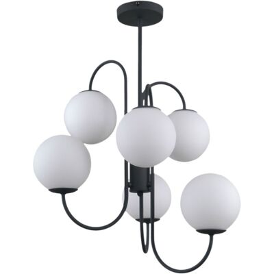 Italux PND-5500-6-BK závesné svietidlo Gela 6x5W G9 čierna, biela Italux PND-5500-6-BK závesné svietidlo Gela 6x5W G9 čierna, biela