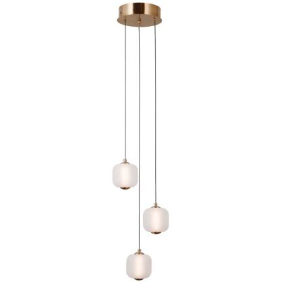 LED závesné svietidlo 865 lm 3000K zlatá ITALUX Ganti PND-34362-3-HBR-OPAL LED závesné svietidlo 865 lm 3000K zlatá ITALUX Ganti PND-34362-3-HBR-OPAL