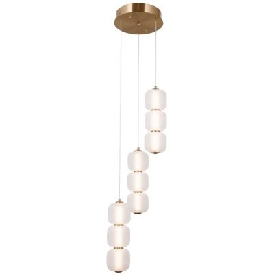 LED závesné svietidlo 2170 lm 3000K zlatá ITALUX Ganti PND-34362-9-HBR-OPAL LED závesné svietidlo 2170 lm 3000K zlatá ITALUX Ganti PND-34362-9-HBR-OPAL