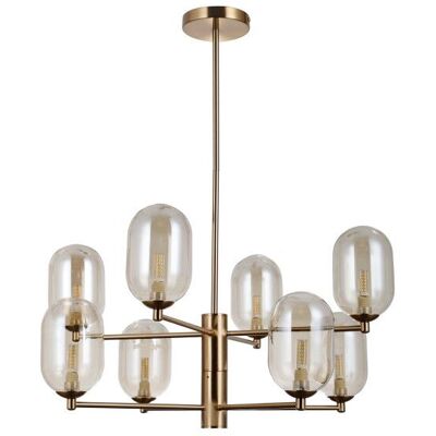 ITALUX PND-4215-8-HBR Perano závesné svietidlo 8xG9 D620mm starožitná bronzová, jantárová ITALUX PND-4215-8-HBR Perano závesné svietidlo 8xG9 D620mm starožitná bronzová, jantárová