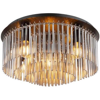 GLOBO lighting GLOBO 15698D1 GORLEY stropné svietidlo D500mm 5xE27 čierna, dymová GLOBO lighting GLOBO 15698D1 GORLEY stropné svietidlo D500mm 5xE27 čierna, dymová