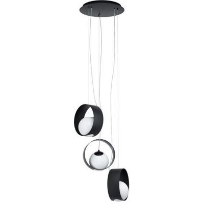 Eglo 98441 CAMARGO Závesné svietidlo E14 3X40W čierna/biela Eglo 98441 CAMARGO Závesné svietidlo E14 3X40W čierna/biela