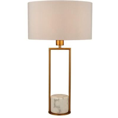 Searchlight EU2871GO TABLE dekoratívna lampa na komodu E27 60W 62cm biely mramor/zlatá Searchlight EU2871GO TABLE dekoratívna lampa na komodu E27 60W 62cm biely mramor/zlatá