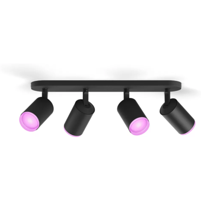Philips Hue White and color ambiance 8720169319394 Fugato spot 4xGU10 4,2W 2000-6500+RGB čierna Philips Hue White and color ambiance 8720169319394 Fugato spot 4xGU10 4,2W 2000-6500+RGB čierna