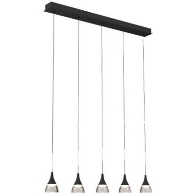 AZZARDO AZ2910 DECOline DALMATIA 5 BLACK stropné závesné LED svietidlo 5xLED 25W/1500lm IP20 čierna AZZARDO AZ2910 DECOline DALMATIA 5 BLACK stropné závesné LED svietidlo 5xLED 25W/1500lm IP20 čierna