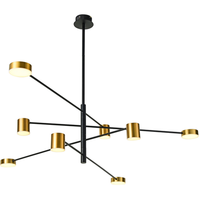 ITALUX PND-16374-8-BK-GD-3K Remdal závesné svietidlo LED 36W/2700lm 3000K čierna, zlatá ITALUX PND-16374-8-BK-GD-3K Remdal závesné svietidlo LED 36W/2700lm 3000K čierna, zlatá
