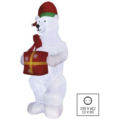 EMOS DCFC15 vianočná dekorácia medveď nafukovací 4 LED V240cm 12W studená biela, IP44, farba drôtu - čierna, adaptér EMOS DCFC15 vianočná dekorácia medveď nafukovací 4 LED V240cm 12W studená biela, IP44, farba drôtu - čierna, adaptér