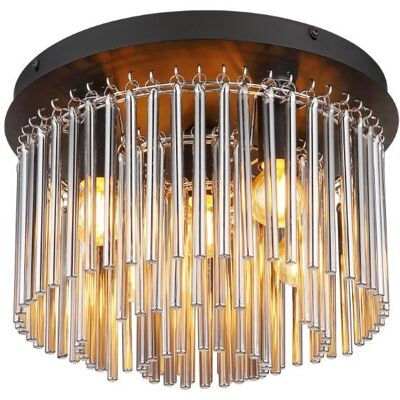 GLOBO lighting GLOBO 15698D GORLEY stropné svietidlo D320mm 5xE14 matná čierna, dymová GLOBO lighting GLOBO 15698D GORLEY stropné svietidlo D320mm 5xE14 matná čierna, dymová