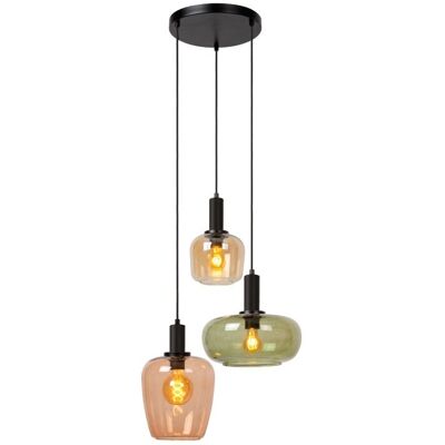 LUCIDE 45408/13/99 ILONA závesné svietidlo D510mm 3xE27 čierna viacfarebná LUCIDE 45408/13/99 ILONA závesné svietidlo D510mm 3xE27 čierna viacfarebná
