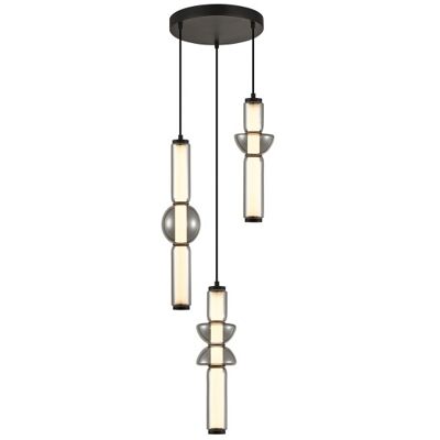 LED závesné svietidlo 6638 lm 3000K svetlošedá ITALUX Bruni PND-27372-3A-57W-BK LED závesné svietidlo 6638 lm 3000K svetlošedá ITALUX Bruni PND-27372-3A-57W-BK
