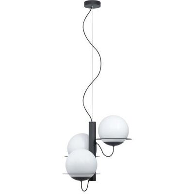 Eglo 98364 SABALETE Závesné svietidlo E27 3X40W čierna/biela Eglo 98364 SABALETE Závesné svietidlo E27 3X40W čierna/biela