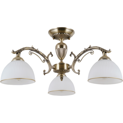 ITALUX PND-5122-3 Feneza stropné svietidlo 3xE27 D600mm starožitná bronzová, biela ITALUX PND-5122-3 Feneza stropné svietidlo 3xE27 D600mm starožitná bronzová, biela