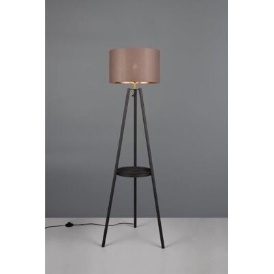 TRIO Reality R41561032 COLETTE stojacia lampa V1525mm 1xE27 čierna matná, šedohnedá TRIO Reality R41561032 COLETTE stojacia lampa V1525mm 1xE27 čierna matná, šedohnedá