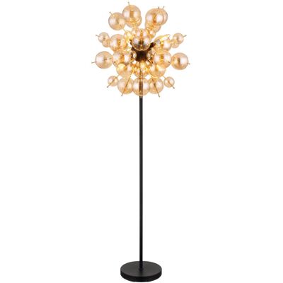 GLOBO lighting GLOBO 15633SA UDO stojacia lampa V1550mm 6xE14 čierna matná, jantárová GLOBO lighting GLOBO 15633SA UDO stojacia lampa V1550mm 6xE14 čierna matná, jantárová