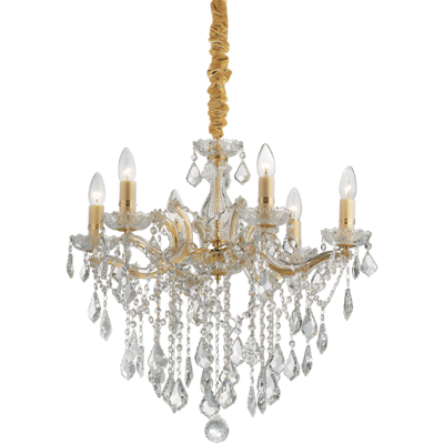 Závesné svietidlo/Luster Ideal lux 035635 FLORIAN SP6 ORO 6xE14 40W Závesné svietidlo/Luster Ideal lux 035635 FLORIAN SP6 ORO 6xE14 40W