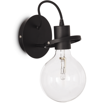 Nástenné svietidlo Ideal lux 119502 RADIO AP1 NERO 1xE27 60W 3000K Nástenné svietidlo Ideal lux 119502 RADIO AP1 NERO 1xE27 60W 3000K