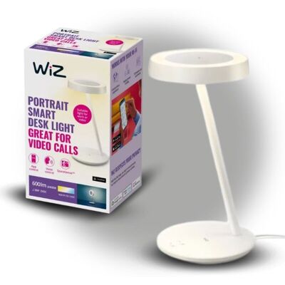 Philips Wiz Tunable White 8720169072695 Portrait Desk Lamp stolová lampička LED 10W/600lm 2700-6500K biela USB-C Philips Wiz Tunable White 8720169072695 Portrait Desk Lamp stolová lampička LED 10W/600lm 2700-6500K biela USB-C