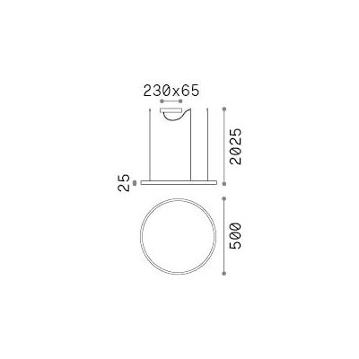 Ideal Lux 342023 ORACLE SLIM závesné svietidlo D500mm LED 28W 3100/1400lm 4000K čierna DALI Ideal Lux 342023 ORACLE SLIM závesné svietidlo D500mm LED 28W 3100/1400lm 4000K čierna DALI