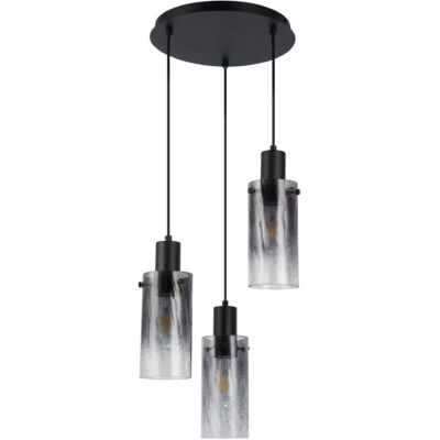 RABALUX 72038 Fumea závesné svietidlo D340mm 3xE27 čierna, dymová RABALUX 72038 Fumea závesné svietidlo D340mm 3xE27 čierna, dymová