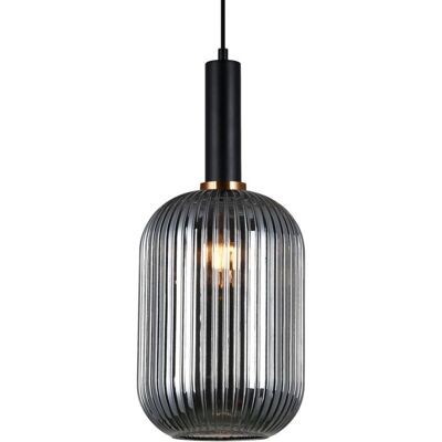 Italux PND-5588-1L-BK+SG závesné svietidlo Antiola D200mm 1x40W E27 čierna, dymová Italux PND-5588-1L-BK+SG závesné svietidlo Antiola D200mm 1x40W E27 čierna, dymová