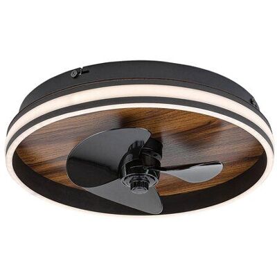 RABALUX 71016 Faustine stropné svietidlo s ventilátorom LED D470mm 30W/1000lm 3000-6500K čierna, biela, imitácia dreva, diaľkový ovládač RABALUX 71016 Faustine stropné svietidlo s ventilátorom LED D470mm 30W/1000lm 3000-6500K čierna, biela, imitácia dreva, diaľkový ovládač