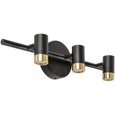 RABALUX 75042 Kadir nástenné svietidlo nad zrkadlo LED 9W/820lm 4000K čierna, zlatá RABALUX 75042 Kadir nástenné svietidlo nad zrkadlo LED 9W/820lm 4000K čierna, zlatá