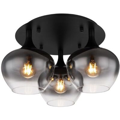 GLOBO lighting GLOBO 15548-3D MAXY stropné svietidlo D450mm 3xE27 matná čierna, dymová GLOBO lighting GLOBO 15548-3D MAXY stropné svietidlo D450mm 3xE27 matná čierna, dymová