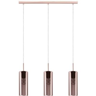 Eglo 98699 SELVINO Závesné svietidlo 710x100mm E27 3X15W matný nikel, medená Eglo 98699 SELVINO Závesné svietidlo 710x100mm E27 3X15W matný nikel, medená