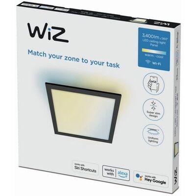Philips Wiz Tunable white 8719514554870 Ceiling SQ stropný panel 600x600mm 36W/3400lm 2700-6500K čierna Philips Wiz Tunable white 8719514554870 Ceiling SQ stropný panel 600x600mm 36W/3400lm 2700-6500K čierna