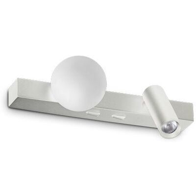 Ideal lux 336534 PING PONG nástenné svietidlo s vypínačom LED 6W 600/360lm 3000K biela Ideal lux 336534 PING PONG nástenné svietidlo s vypínačom LED 6W 600/360lm 3000K biela