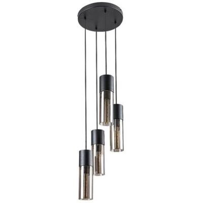 RABALUX 72054 Ronno závesné svietidlo 4xE27 D300mm čierna, dymová RABALUX 72054 Ronno závesné svietidlo 4xE27 D300mm čierna, dymová