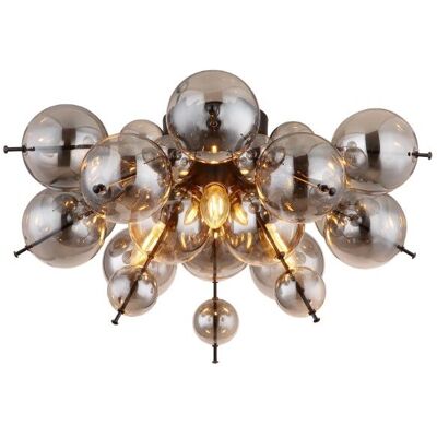 GLOBO lighting GLOBO 15633DS UDO stropné svietidlo D550mm 3xE14 čierna matná, dymová GLOBO lighting GLOBO 15633DS UDO stropné svietidlo D550mm 3xE14 čierna matná, dymová
