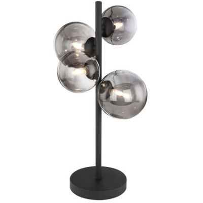 GLOBO lighting GLOBO 56133-4T RIHA stolná lampa 4xG9 čierna, dymová GLOBO lighting GLOBO 56133-4T RIHA stolná lampa 4xG9 čierna, dymová