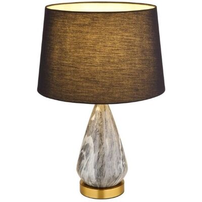 GLOBO lighting GLOBO 24147B KISA stolná lampa V540mm 1xE27 mosadzná, imitácia mramoru, čierna GLOBO lighting GLOBO 24147B KISA stolná lampa V540mm 1xE27 mosadzná, imitácia mramoru, čierna