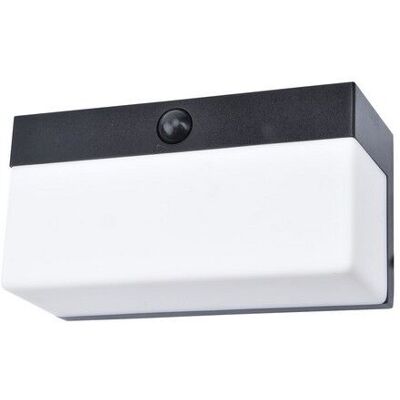 LUTEC CONNECTED 6941502330 FRAN exteriérové solárne nástenné svietidlo LED 10W 800lm 2700-6500K IP44 čierna so senzorom LUTEC CONNECTED 6941502330 FRAN exteriérové solárne nástenné svietidlo LED 10W 800lm 2700-6500K IP44 čierna so senzorom