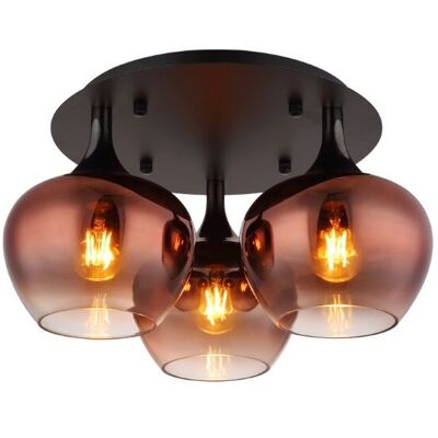 GLOBO lighting GLOBO 15548-3DG MAXY stropné svietidlo D450mm 3xE27 čierna, medená GLOBO lighting GLOBO 15548-3DG MAXY stropné svietidlo D450mm 3xE27 čierna, medená