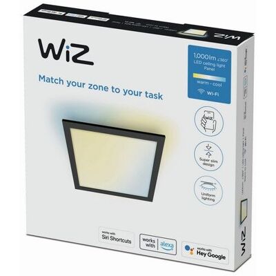 Philips Wiz Tunable white 8719514554917 Ceiling SQ stropný panel 300x300mm 12W/1000lm 2700-6500K čierna Philips Wiz Tunable white 8719514554917 Ceiling SQ stropný panel 300x300mm 12W/1000lm 2700-6500K čierna