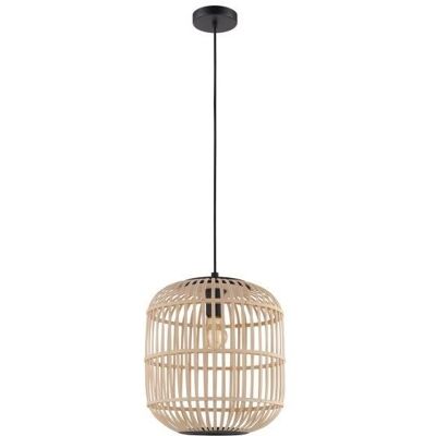 Eglo Vintage 43216 BORDESLEY Závesné svietidlo E27 1X28W čierna/prírodná Eglo Vintage 43216 BORDESLEY Závesné svietidlo E27 1X28W čierna/prírodná