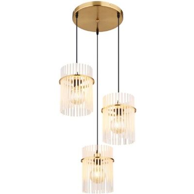 GLOBO lighting GLOBO 15698-3HRM GORLEY závesné svietidlo D470mm 3xE27 zlatá, biela GLOBO lighting GLOBO 15698-3HRM GORLEY závesné svietidlo D470mm 3xE27 zlatá, biela