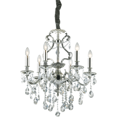 Závesné svietidlo/Luster Ideal lux 044927 GIOCONDA SP6 ARGENTO 6xE14 40W Závesné svietidlo/Luster Ideal lux 044927 GIOCONDA SP6 ARGENTO 6xE14 40W