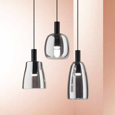 Ideal Lux 275581 COCO-1 závesné svietidlo LED D150mm 7W/660lm 3000K čierna, dymová Ideal Lux 275581 COCO-1 závesné svietidlo LED D150mm 7W/660lm 3000K čierna, dymová