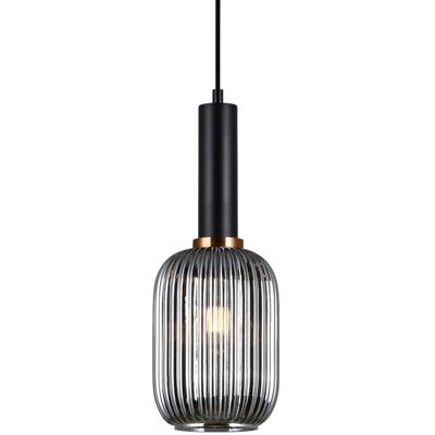 Italux PND-5588-1M-BK+SG závesné svietidlo Antiola D150mm 1x40W E27 čierna, dymová Italux PND-5588-1M-BK+SG závesné svietidlo Antiola D150mm 1x40W E27 čierna, dymová