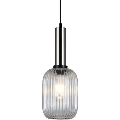 Italux PND-5588-1M-SC+CL závesné svietidlo Antiola D150mm 1x40W E27 saténový nikel, priehľadná Italux PND-5588-1M-SC+CL závesné svietidlo Antiola D150mm 1x40W E27 saténový nikel, priehľadná