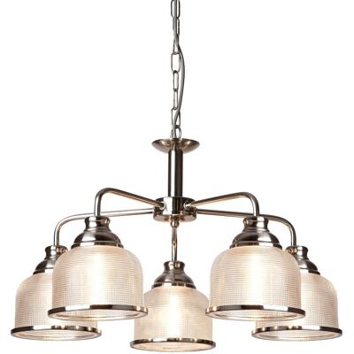 Searchlight 1685-5SS BISTRO závesné svietidlo E27 5x7W Searchlight 1685-5SS BISTRO závesné svietidlo E27 5x7W