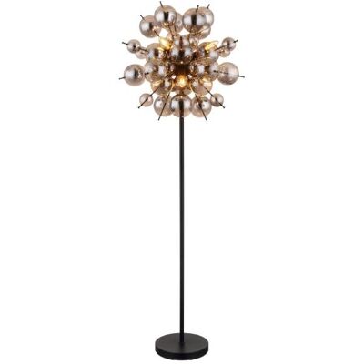 GLOBO lighting GLOBO 15633SS UDO stojacia lampa V1550mm 6xE14 čierna matná, dymová GLOBO lighting GLOBO 15633SS UDO stojacia lampa V1550mm 6xE14 čierna matná, dymová