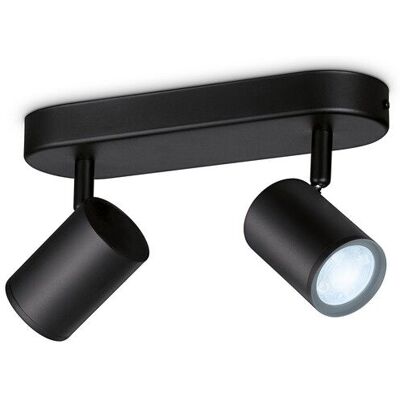 Philips WiZ Tunable white 8719514551831 IMAGEO bodové svietidlo 2xGU10 10W/700lm 2700-6500K čierna stmievateľné Philips WiZ Tunable white 8719514551831 IMAGEO bodové svietidlo 2xGU10 10W/700lm 2700-6500K čierna stmievateľné