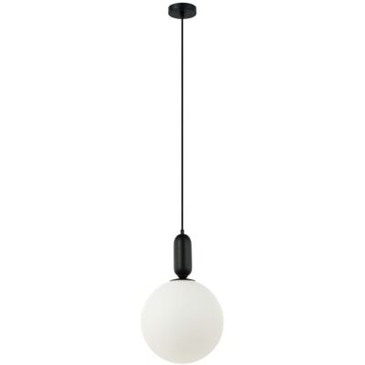 ITALUX PND-02340-1L-BK Aldeva závesné svietidlo 1xE27 D300mm čierna, biela ITALUX PND-02340-1L-BK Aldeva závesné svietidlo 1xE27 D300mm čierna, biela