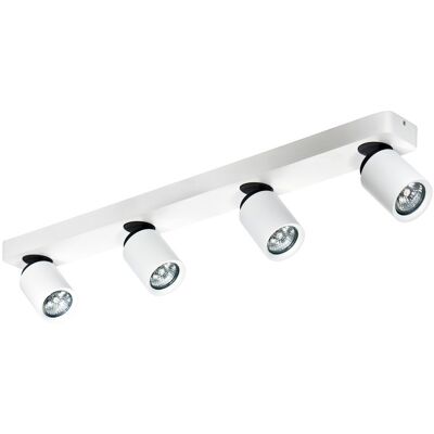 AZZARDO AZ0665 DECOline TOMI 4 PR WHITE stropné/nástenné svietidlo 4xGU10 50W IP20 biela/šedá AZZARDO AZ0665 DECOline TOMI 4 PR WHITE stropné/nástenné svietidlo 4xGU10 50W IP20 biela/šedá