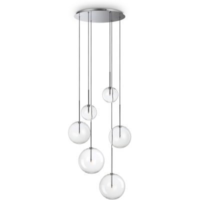 Ideal Lux 317250 EQUINOXE závesné svietidlo 6xG4 D650mm chrómová Ideal Lux 317250 EQUINOXE závesné svietidlo 6xG4 D650mm chrómová