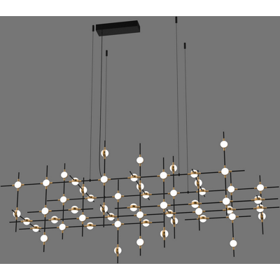 ITALUX MD18001067-55A BG Provenza závesné svietidlo LED 132W/8800lm 3000K čierna, zlatá ITALUX MD18001067-55A BG Provenza závesné svietidlo LED 132W/8800lm 3000K čierna, zlatá